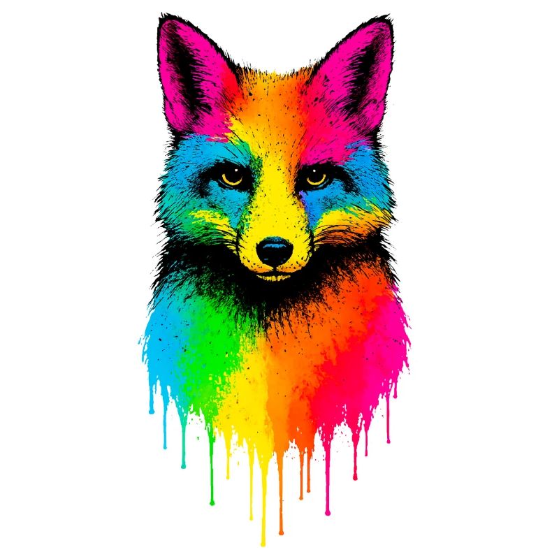 Regenbogen Fuchs Kunstmotiv