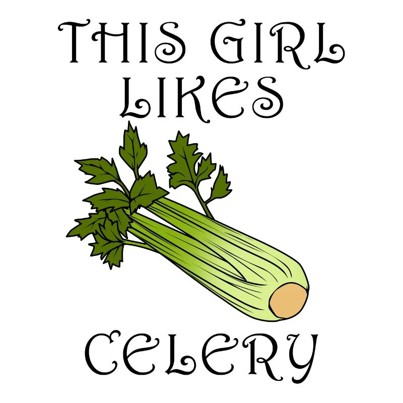 Fille mangeant du céleri, citation ironique,