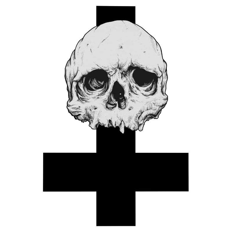 Skull inverted cross