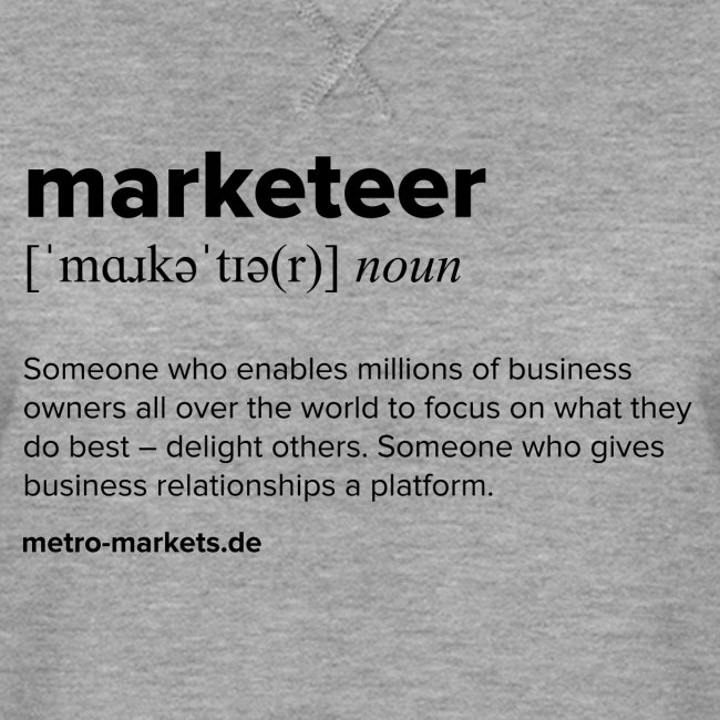 Definition of marketeer
