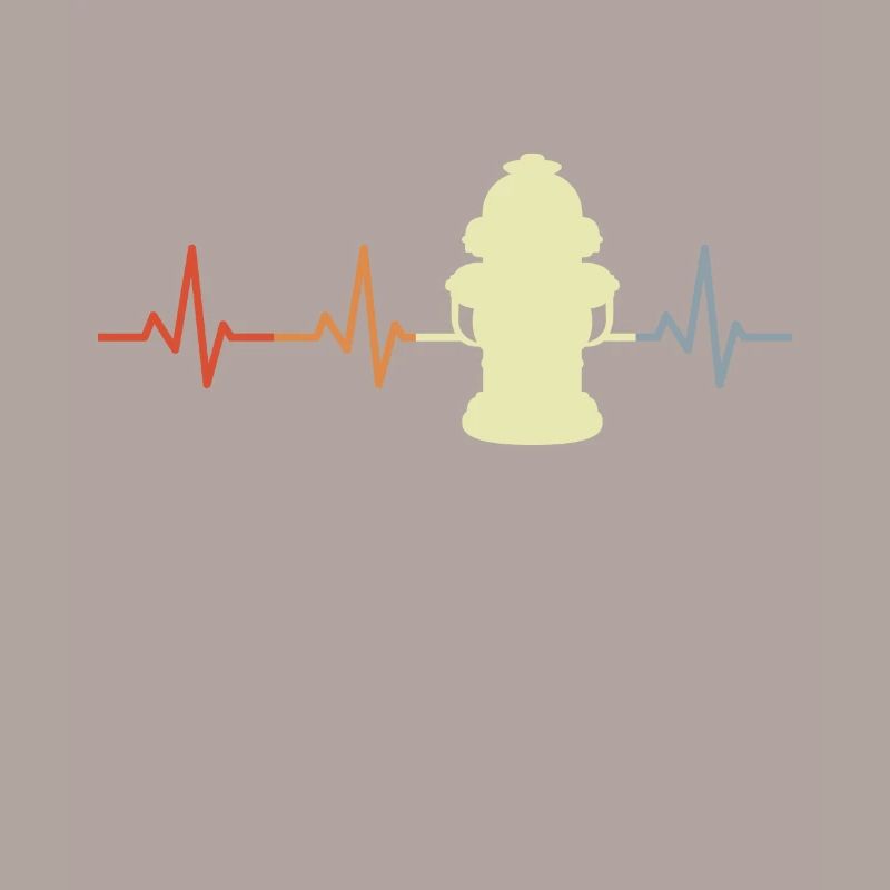 Vintage Fire Hydrant Heart Line