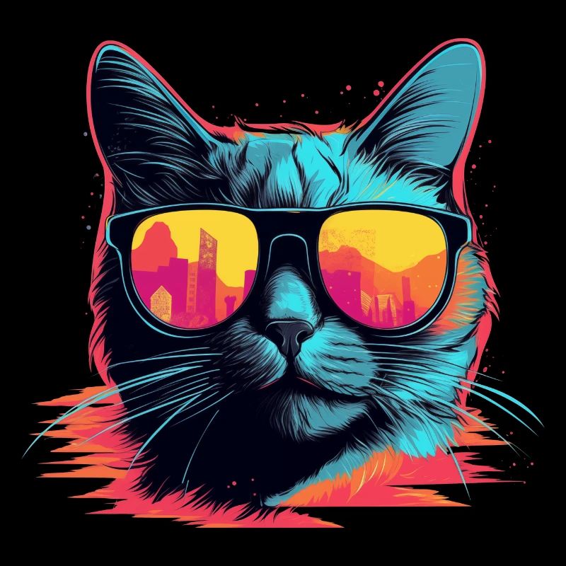 des années 90 chat Retrowave
