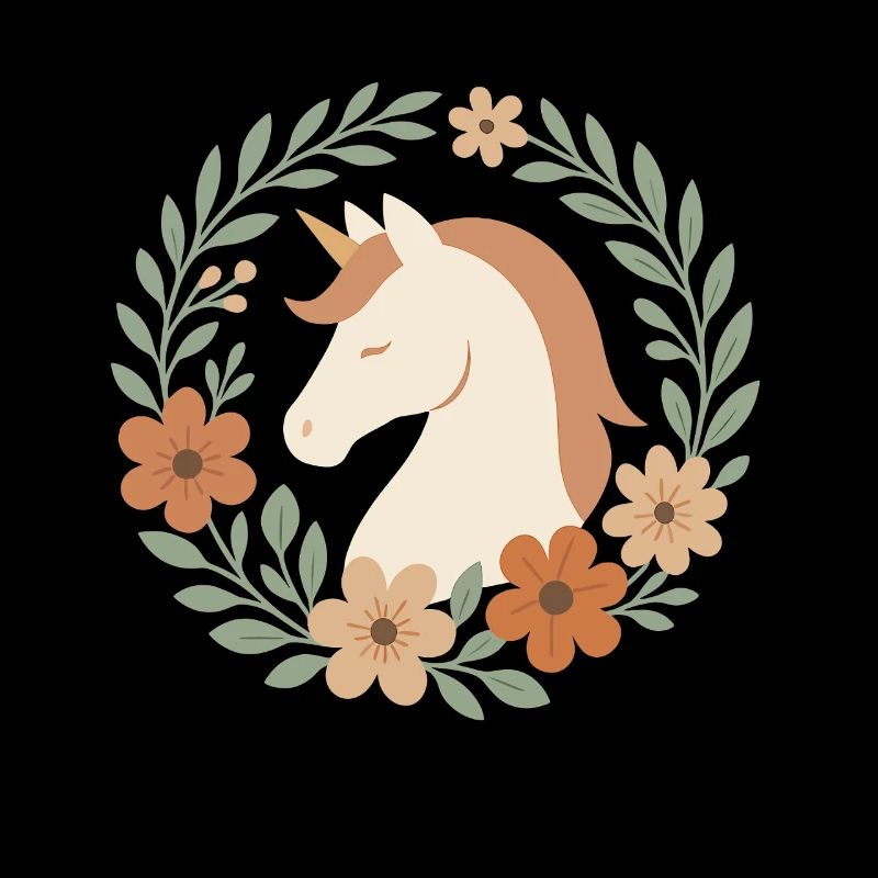 Boho Einhorn Blütenkranz, Sanfte Träume