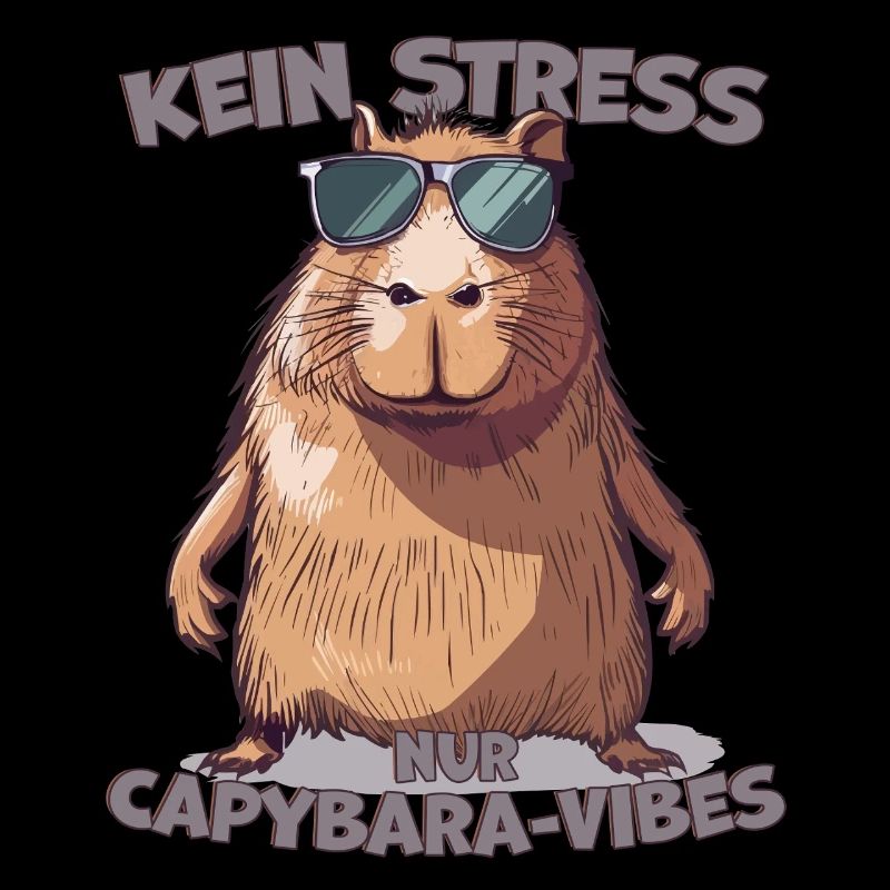 Capybara Spruch Kein Stress Nur Vibes