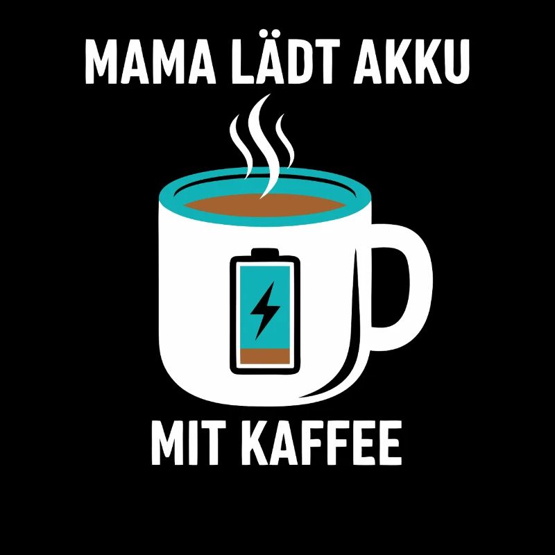 Mama lädt Akku mit Kaffee