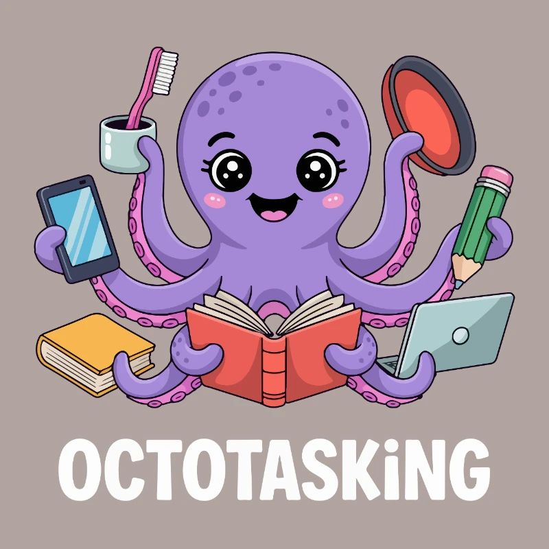 Octotasking Krake im Multitasking Modus