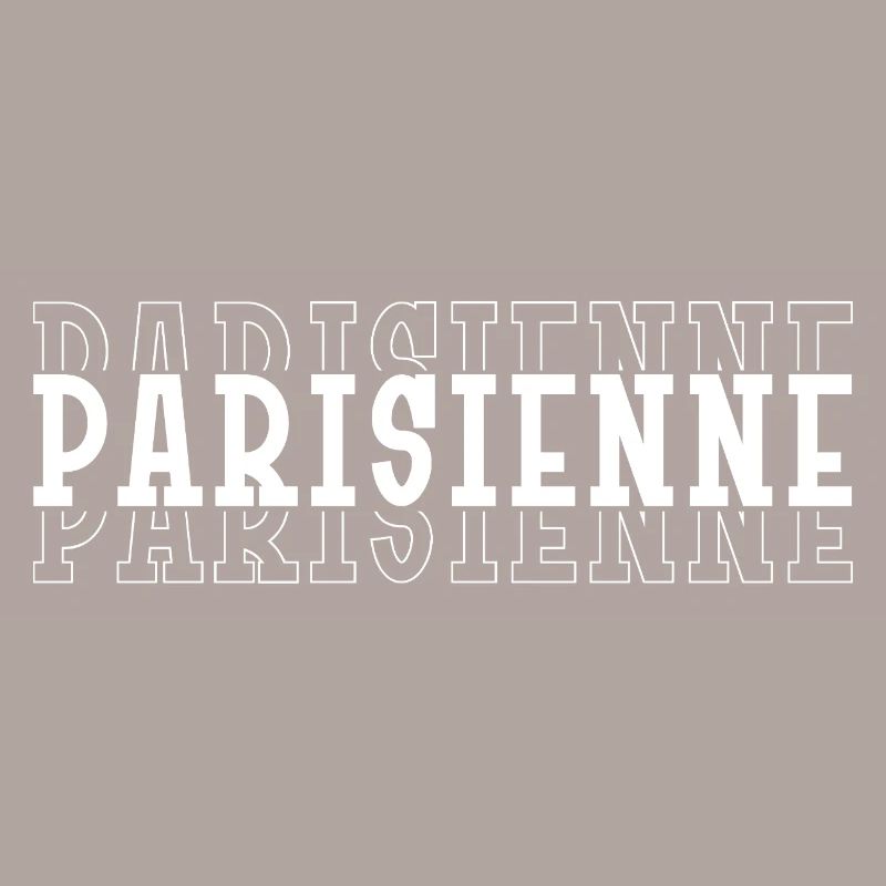 Parisienne in White Letters