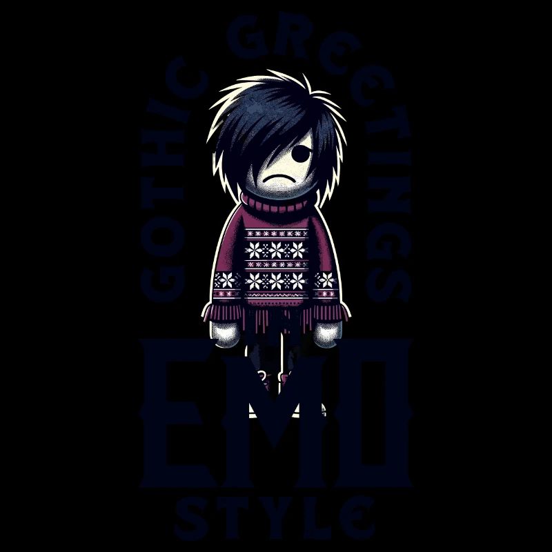 Gothic Greetings in Emo Style Emocore Aesthetic