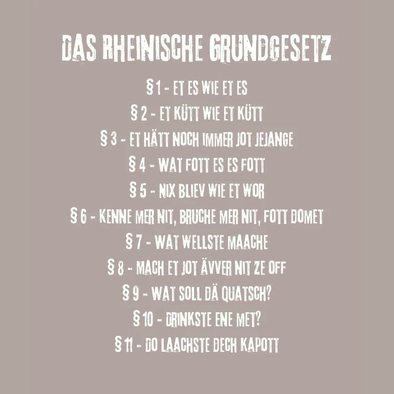 Et Kölsche Jrundjesetz Kölner Kölsche