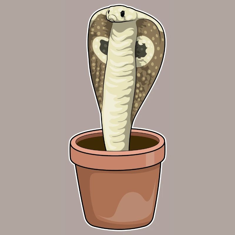 Pot de fleurs de serpent
