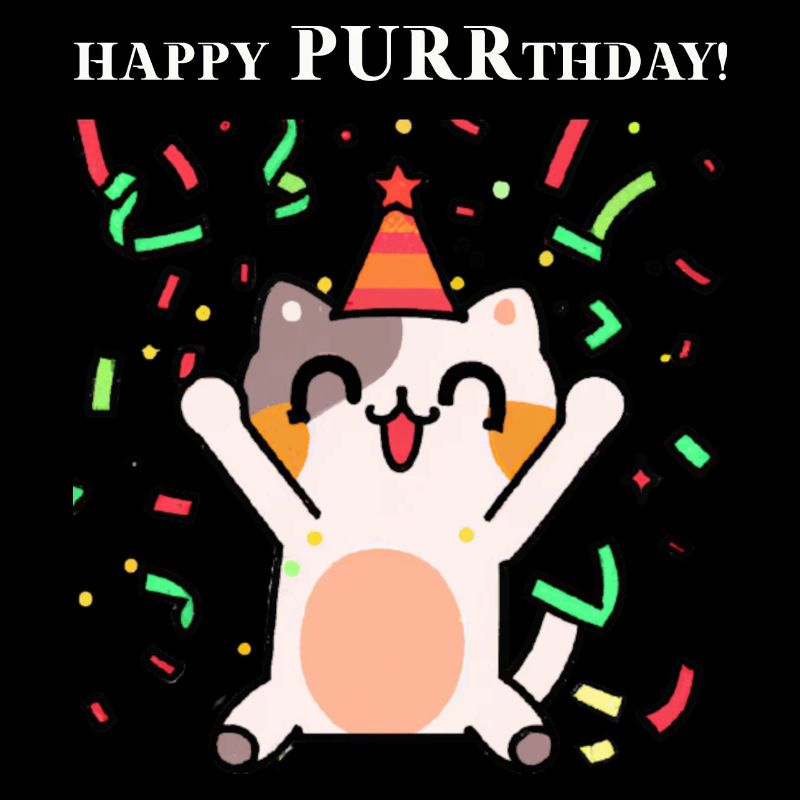 Chat Joyeux anniversaire Mignon Idée cadeau Anniversaire