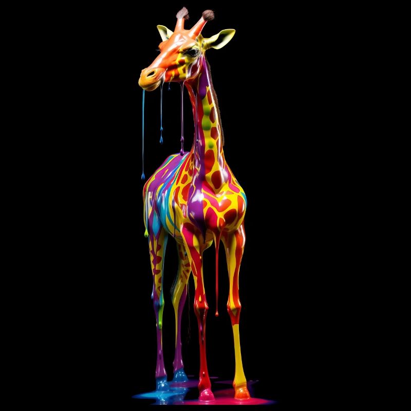 Girafe de couleur arc-en-ciel