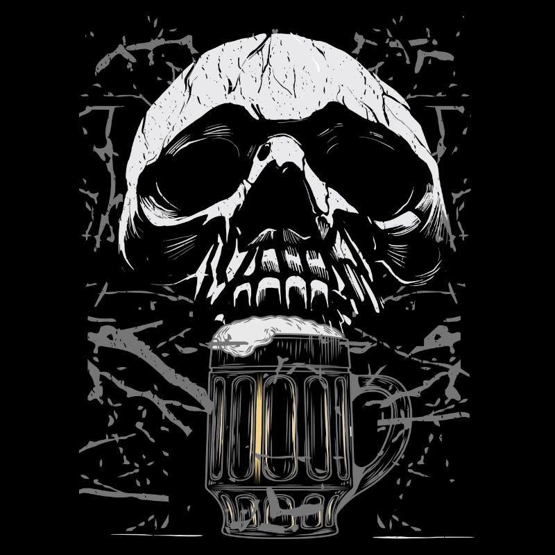 Skull Beer Mug Gothic
