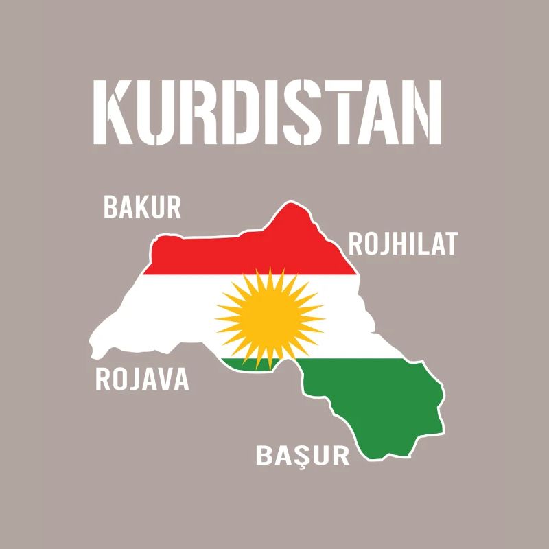 Kurdistan Flagge Bakur Bashur Rojava Rojhlt Newroz