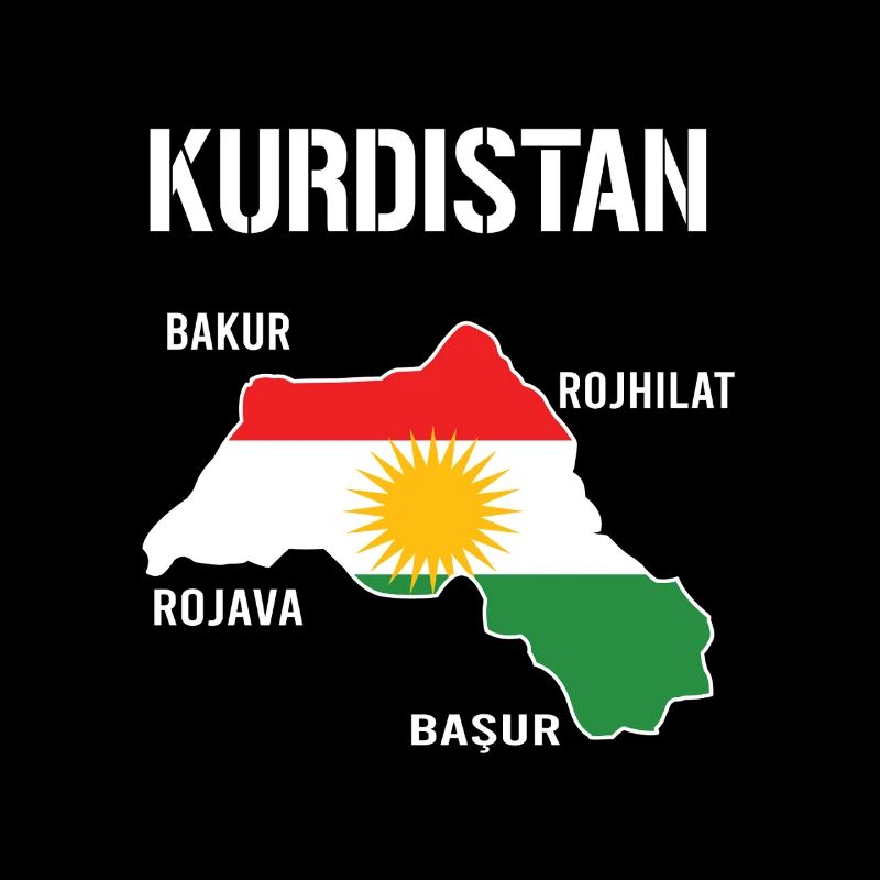 Drapeau du Kurdistan Bakur Bashur Rojava Rojhlt Newroz