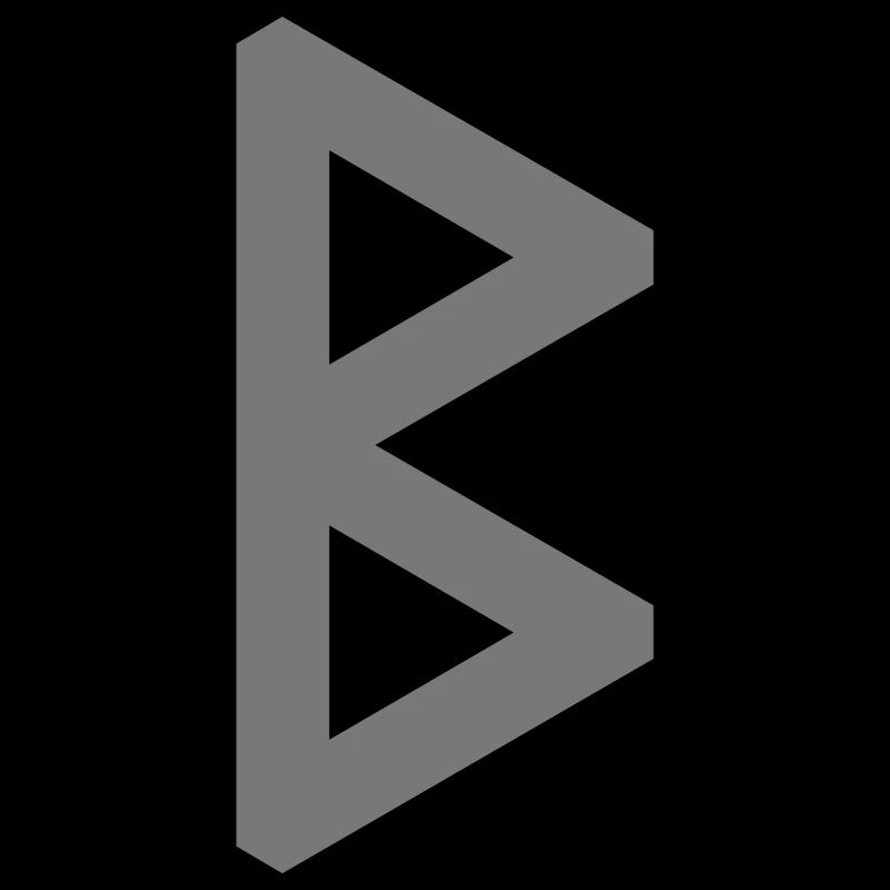 Rune: Berkjon/Berkano ᛒ (B),QuantumRunesFuthark0 ©