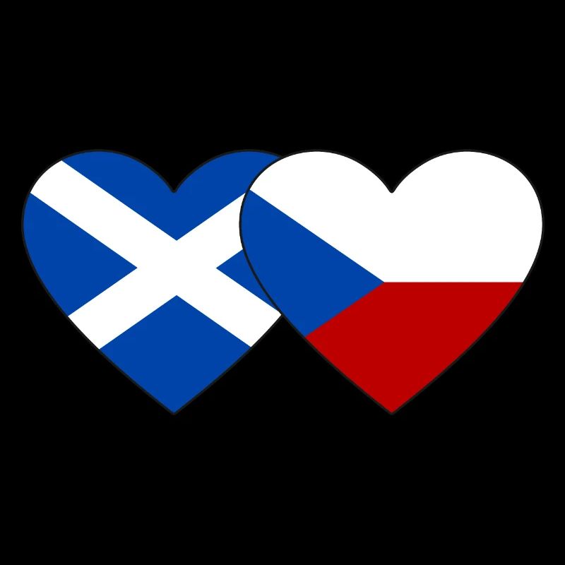 Ecosse République Tchèque Drapeau Coeur