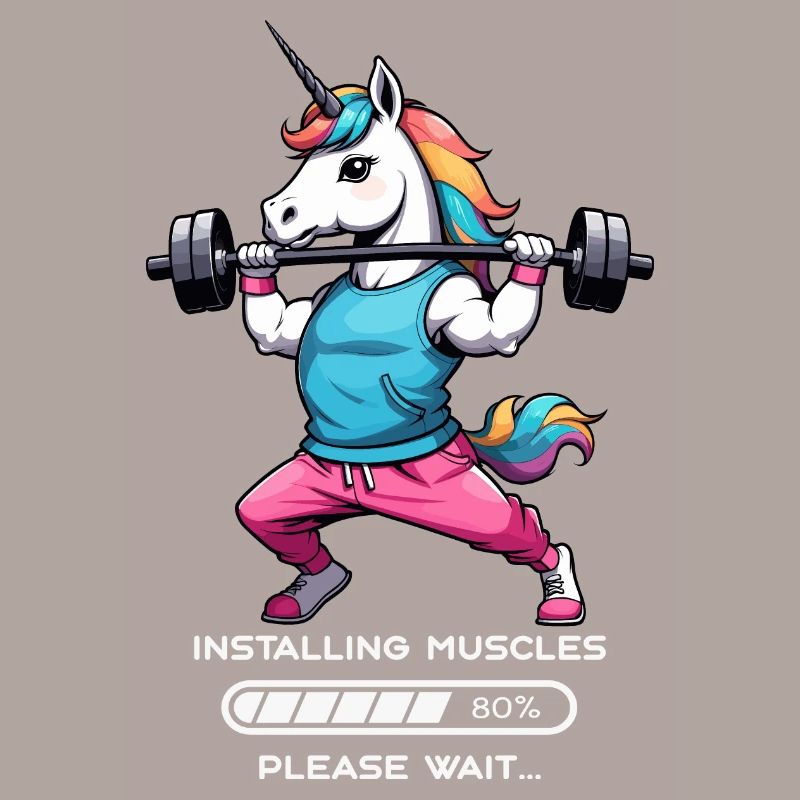 Bodybuilder Einhorn