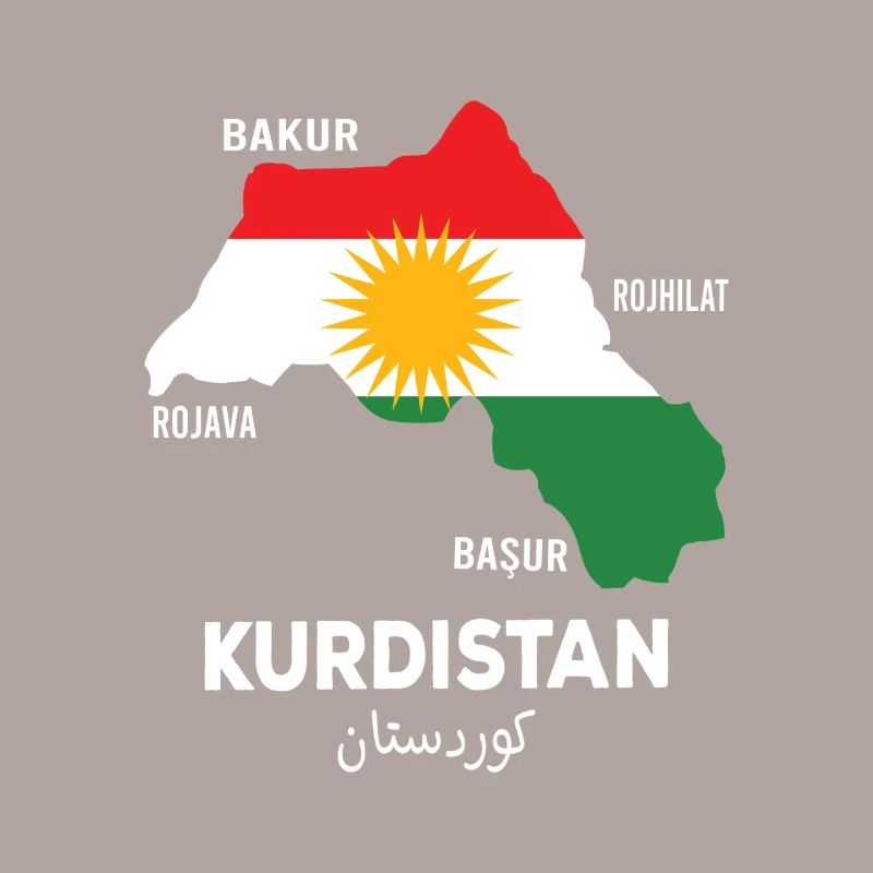 Drapeau du Kurdistan Bakur Bashur Rojava Rojhlt Newroz