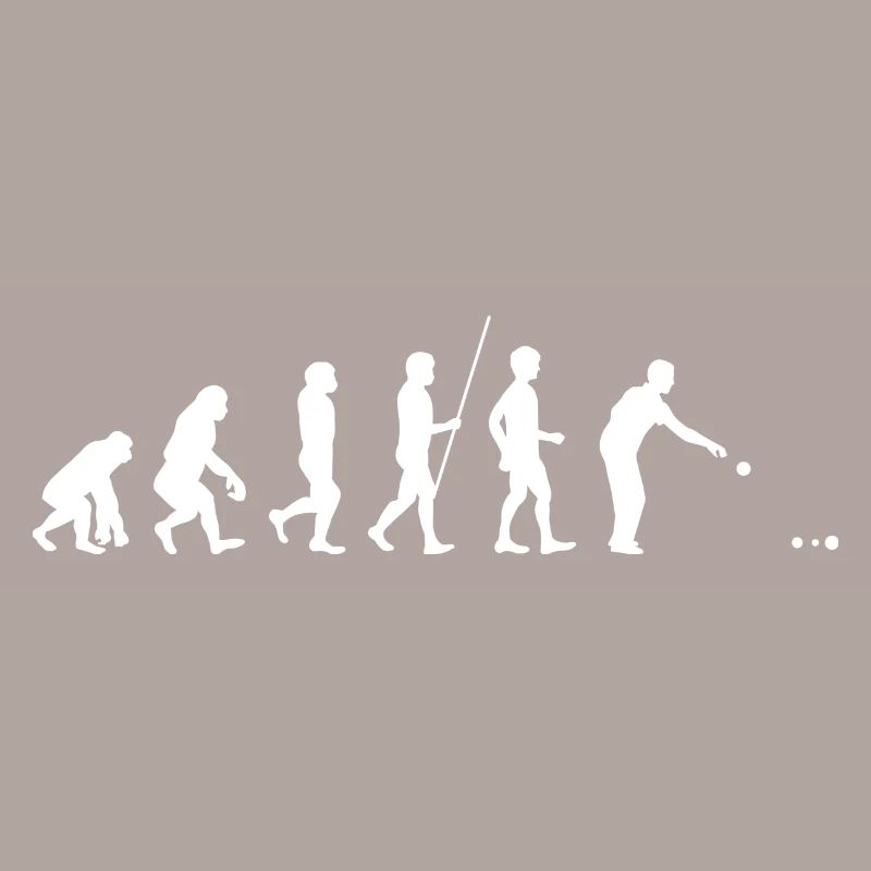 Evolution des Menschen, Pétanque. Geschenkidee