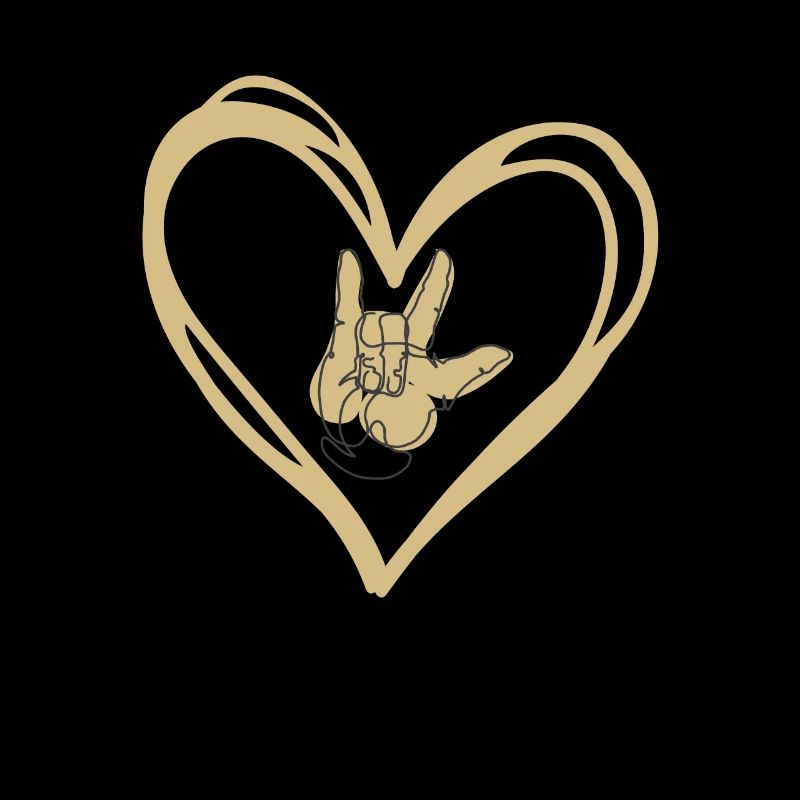 Gebärdensprache Herz I love you