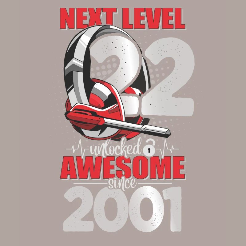 Level Unlocked 22 Years Old 2001 Headset Gaming
