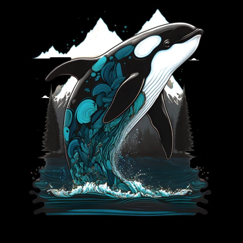 Observation colorée des orques Observation des orques