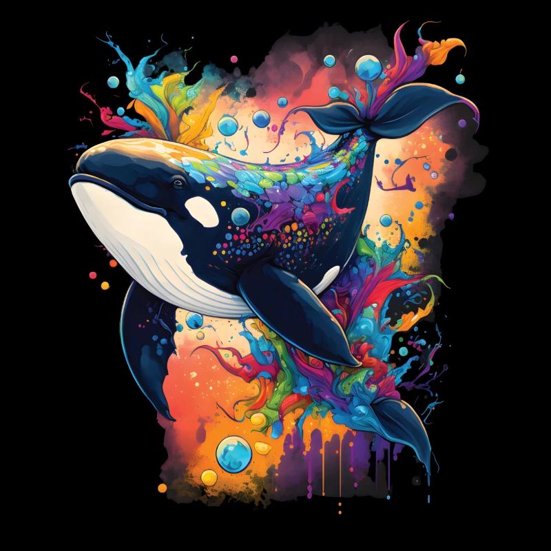 Observation colorée des orques Observation des orques