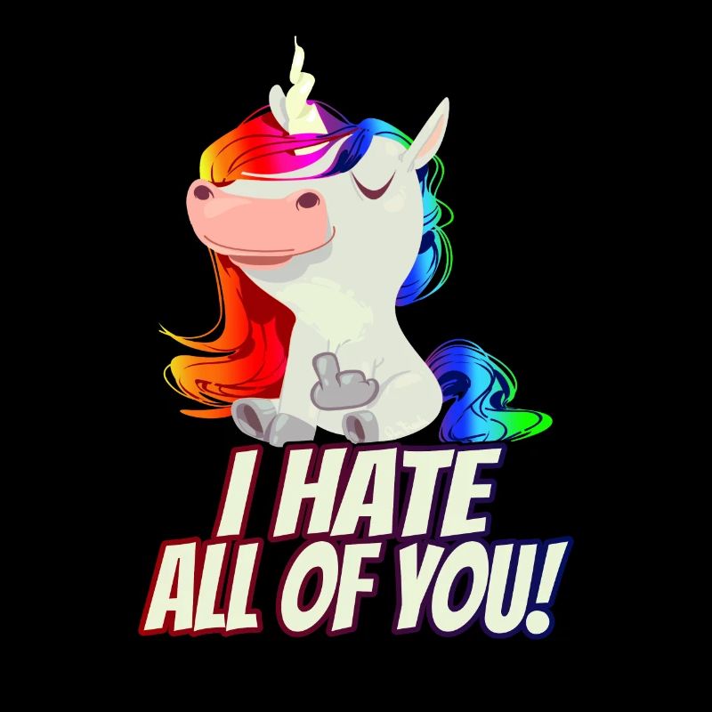 Ich Hasse Euch Alle! - Mittelfinger Regenbogen