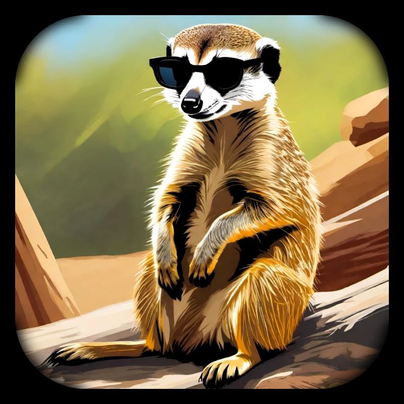 Suricate mignon avec lunettes de soleil