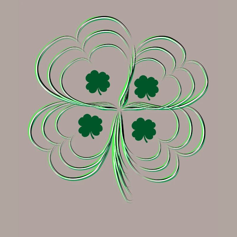 Trèfle vert à trois feuilles