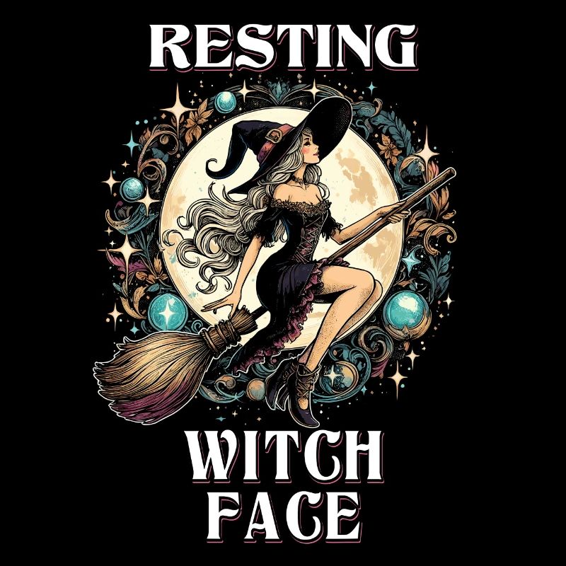 Visage de sorcière au repos