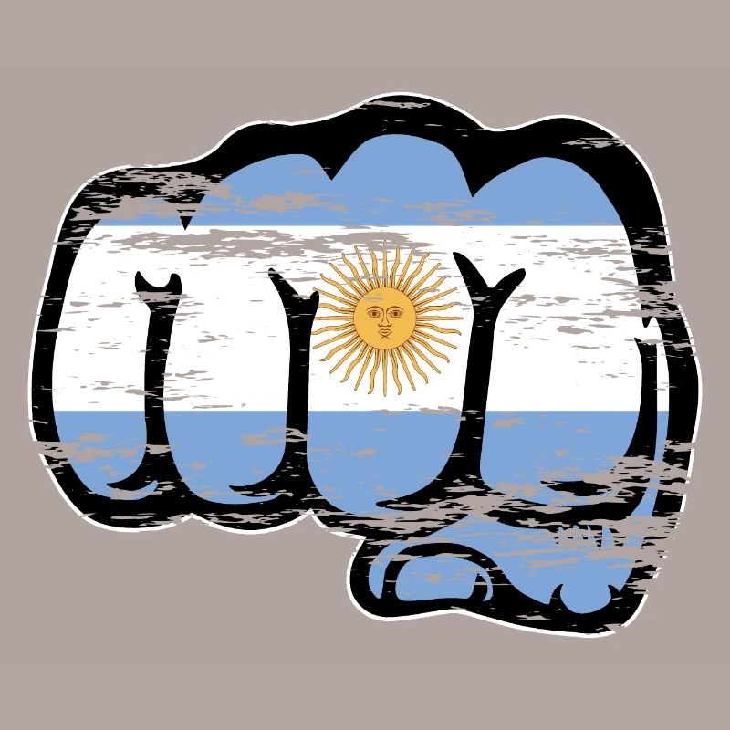 Poing du drapeau argentin utilisé