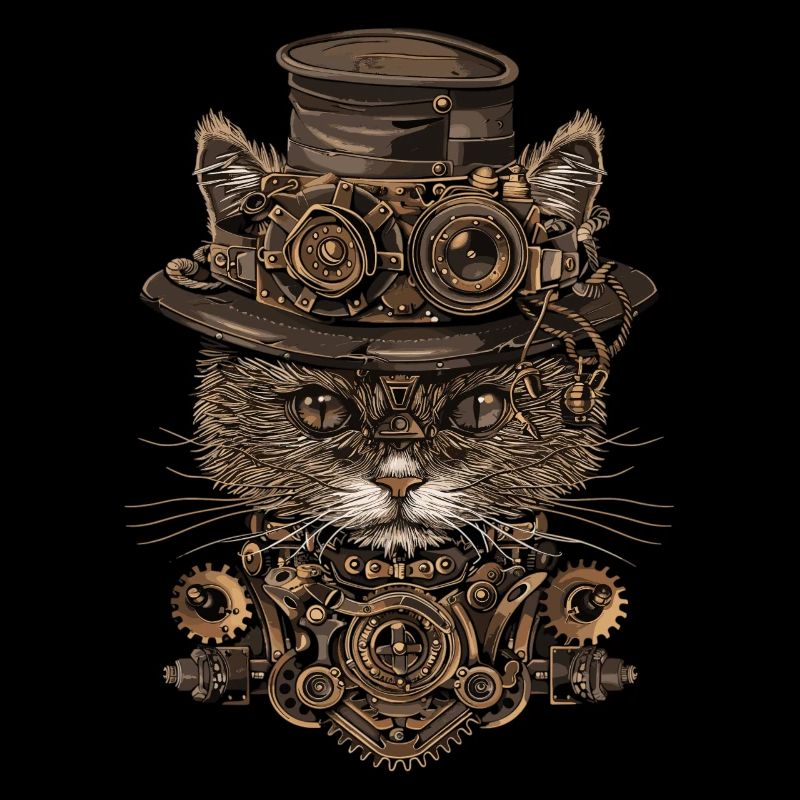Chat steampunk