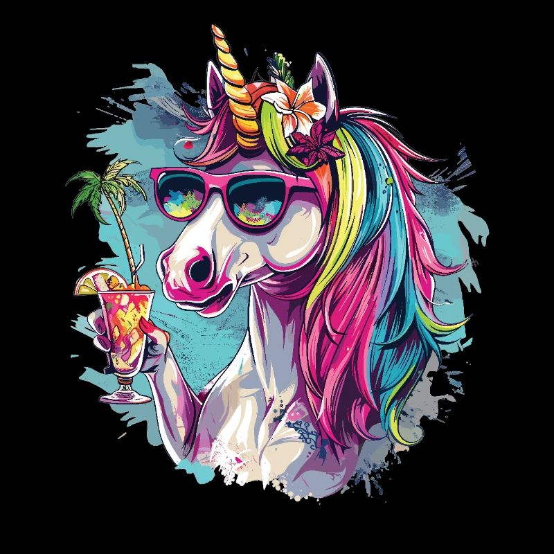 Buntes Erfrischendes Cocktail Einhorn