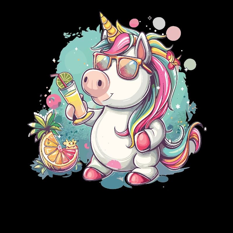 Buntes Erfrischendes Cocktail Einhorn