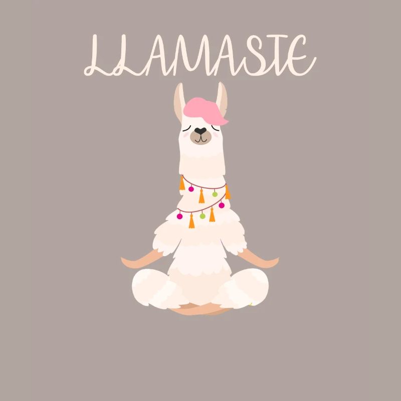 Funny Lama meditates