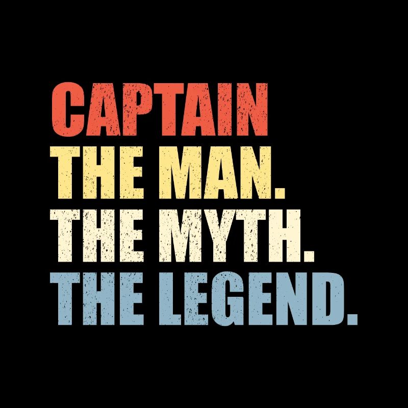 Captain: Man Myth Legend distressed bunt
