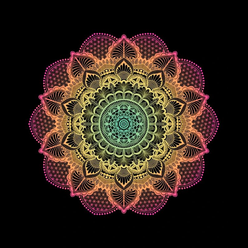 Yoga Goa Mandala Blume des Lebens Geschenkidee