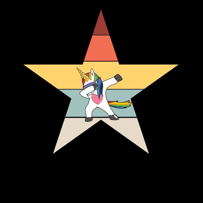 Dabbing Unicorn Einhorn Dab Vintage