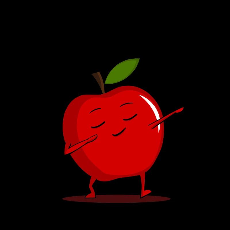 Dabbing Red Apple - Dab Funny Dancing Fruit