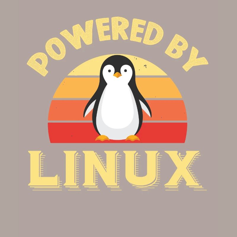 Alimenté par Linux Rétro Vintage Geek