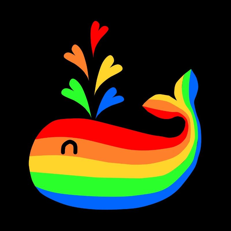 Regenbogen Wal süß Wallfisch Kinder Geschenk