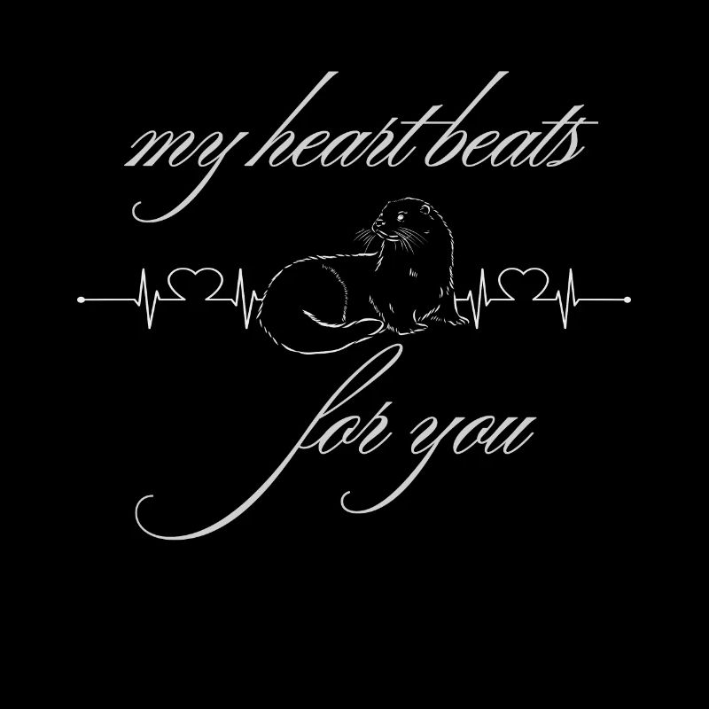Otter Simple and Beautiful Heart Line