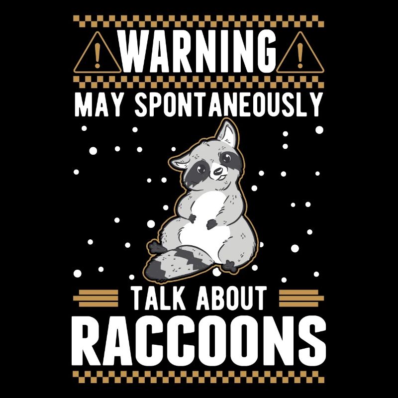 Warnung Waschbär Raccoon