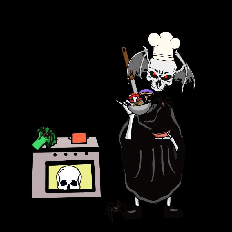 Culinary Art Horror Halloween Witching Hour Kitchen