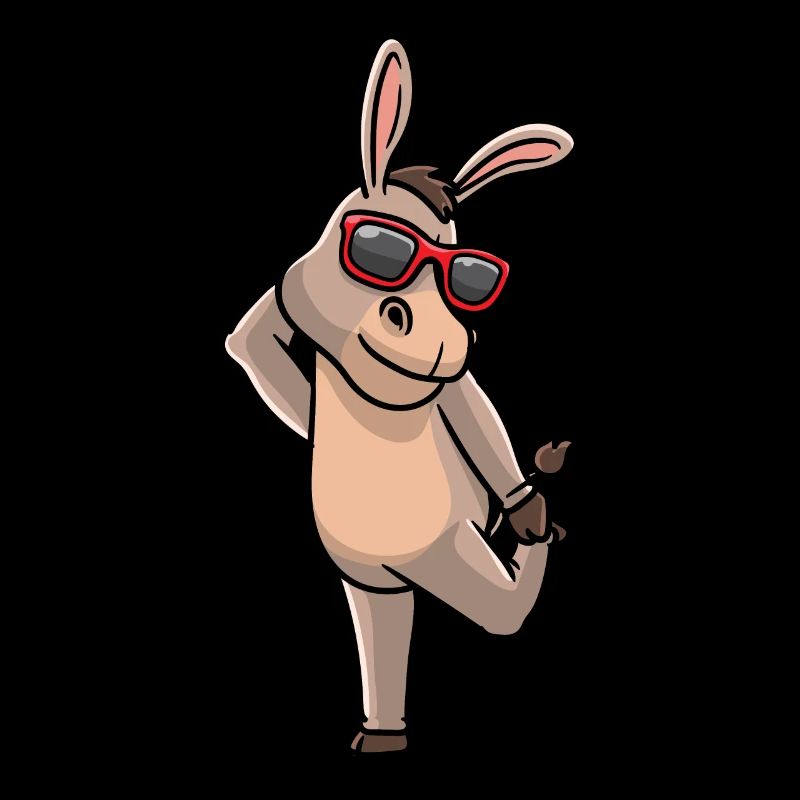 Donkey dances with sunglasses Dance dancer