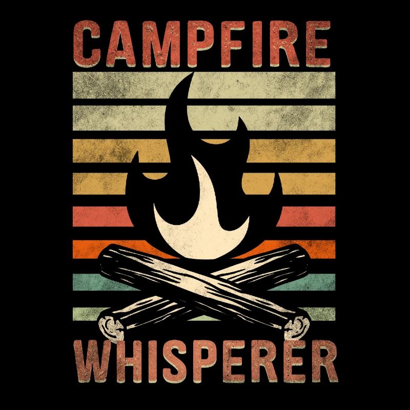 Camping autour d’un feu de camp