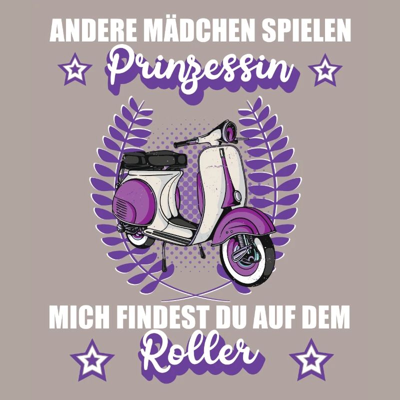 Roller Moped Rollerfahrerin Mädchen Geschenk