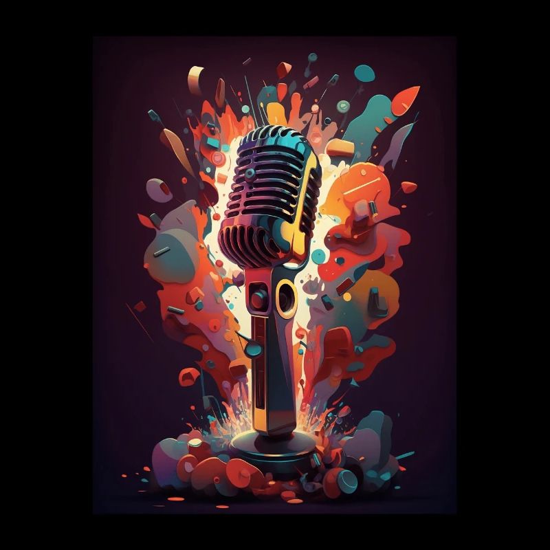 Abstraktes Retro-Mikrofon